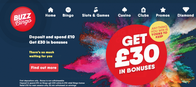buzz bingo casino bonus