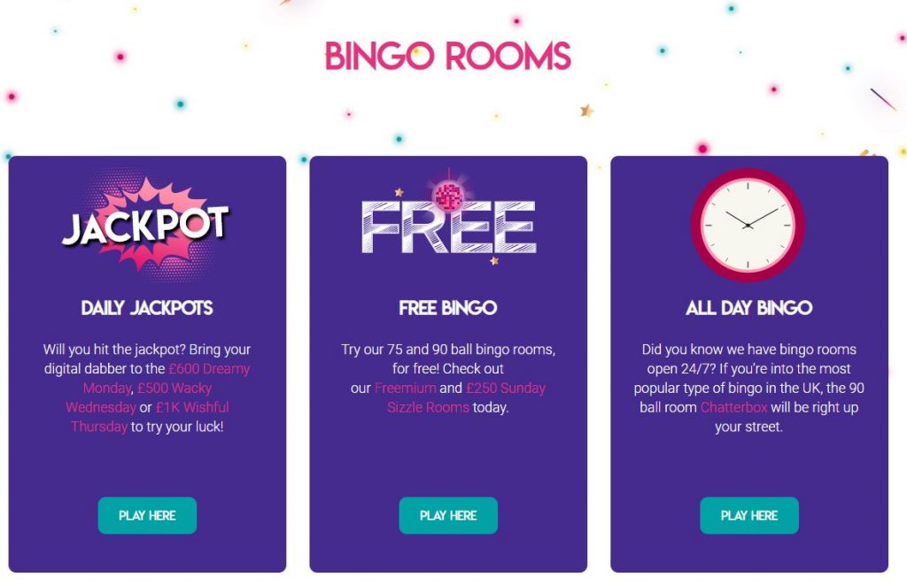 bucky bingo rooms